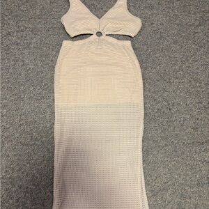 Elegant Cream Knit Dress